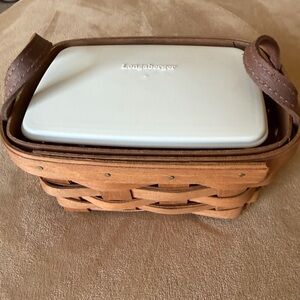 Longaberger Handmade Basket with Serving Container